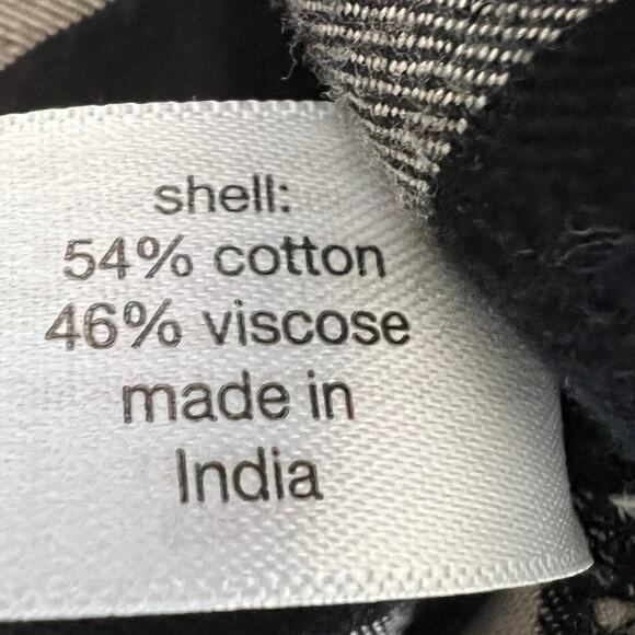 Lane Bryant Womens Flannel Shirt Size 18/20 Black White Plaid Button Up - Picture 5 of 6